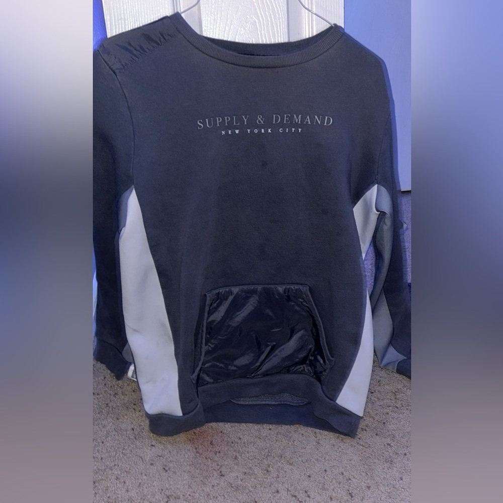 Supply & Demand Large Blue crewneck